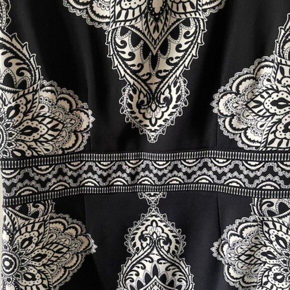 Jessica  Sheath Sleeveles Black /White Floral Size 14 - Picture 4 of 9